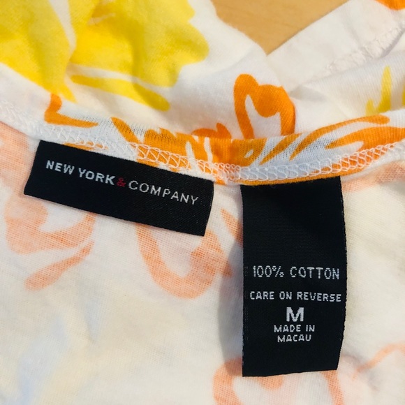 NY & Co. Cotton knit embellished tank top M - Picture 4 of 12